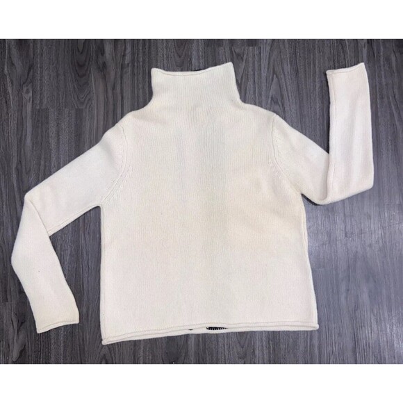 Rosanna Cream & Black Lambswool High Neck Sweater Size Large - Picture 4 of 11